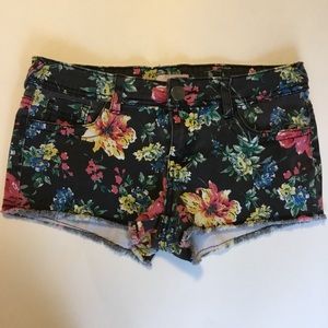 Black Floral Bongo Shorts
